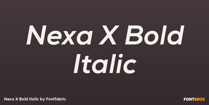 Nexa X Bold Italic Font Poster #1