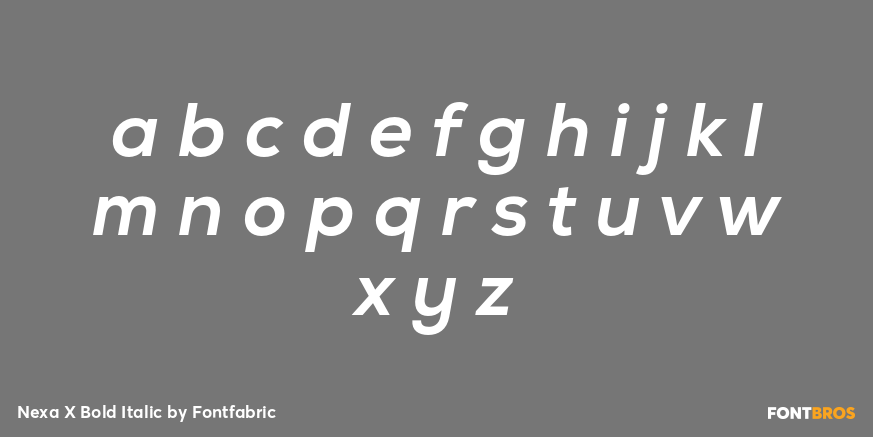 Nexa X Bold Italic Font Poster #3