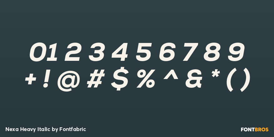 Nexa Heavy Italic Font Poster #4