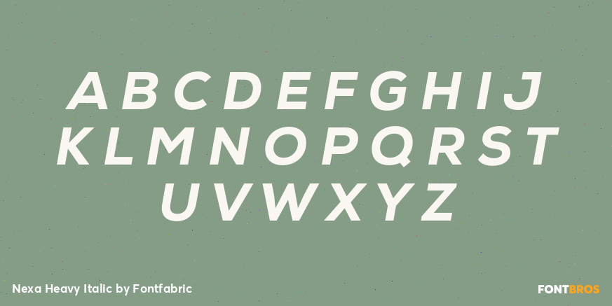 Nexa Heavy Italic Font Poster #2