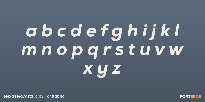 Nexa Heavy Italic Font Poster #3