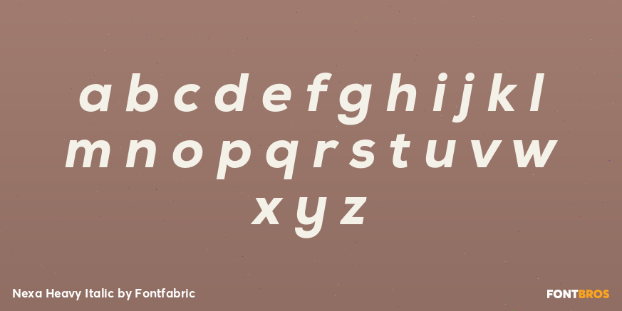 Nexa Heavy Italic Font Poster #3