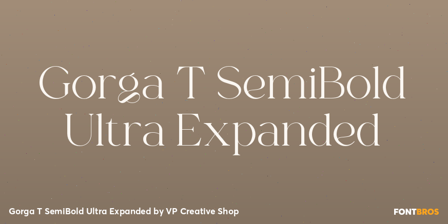 Gorga T SemiBold Ultra Expanded Font Poster #1