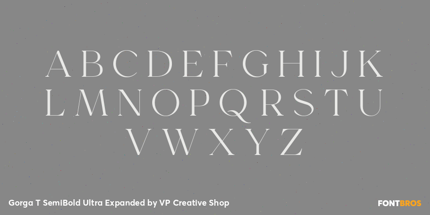 Gorga T SemiBold Ultra Expanded Font Poster #2