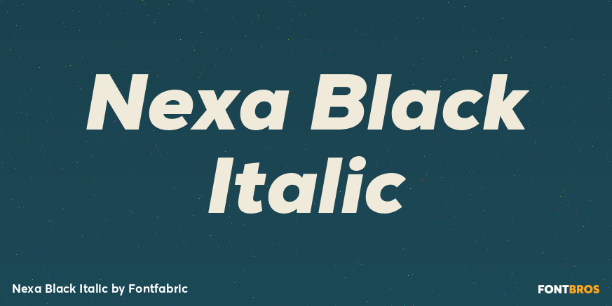 Nexa Black Italic Font Poster #1