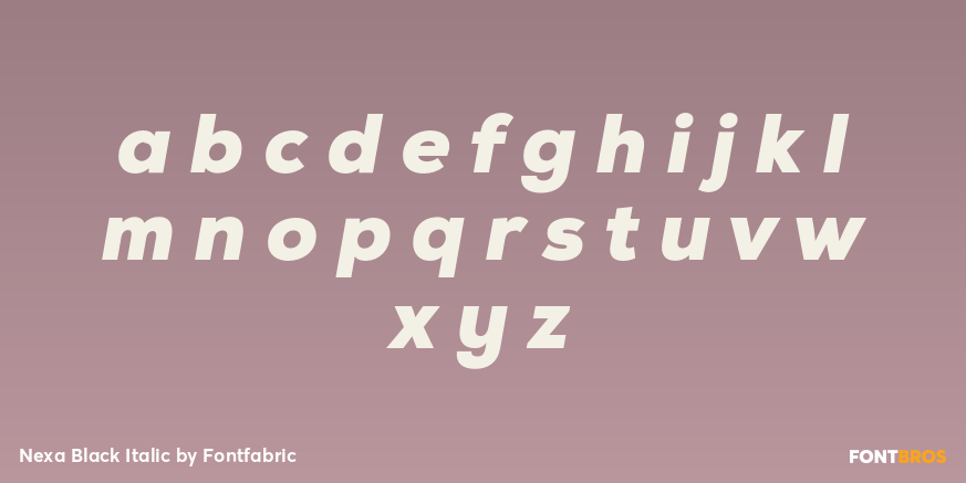 Nexa Black Italic Font Poster #3