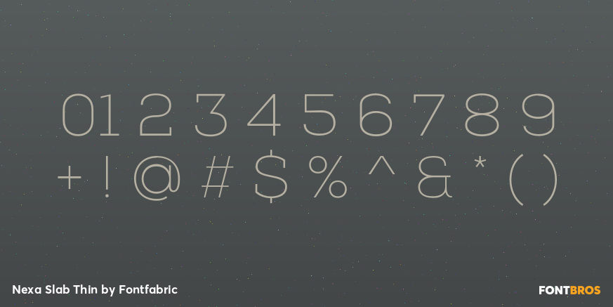 Nexa Slab Thin Font Poster #1