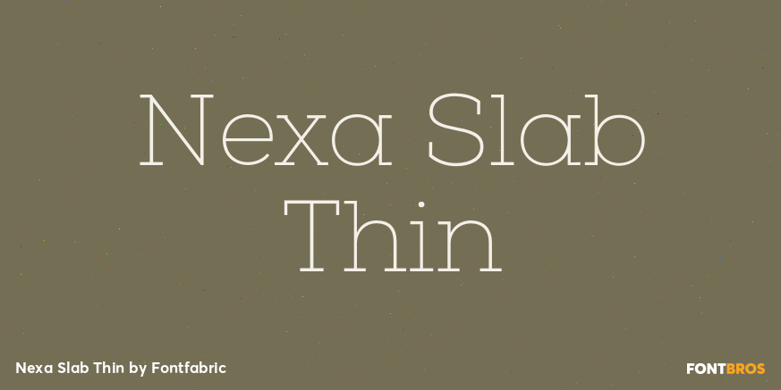Nexa Slab Thin Font Poster #1