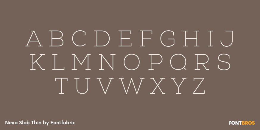 Nexa Slab Thin Font Poster #2