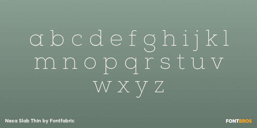 Nexa Slab Thin Font Poster #3