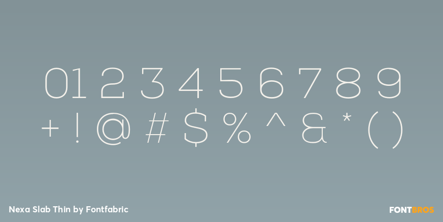Nexa Slab Thin Font Poster #4