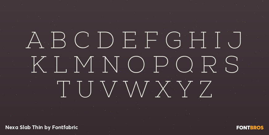 Nexa Slab Thin Font Poster #1