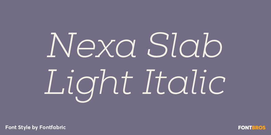 Nexa Slab Light Italic Font Poster #1