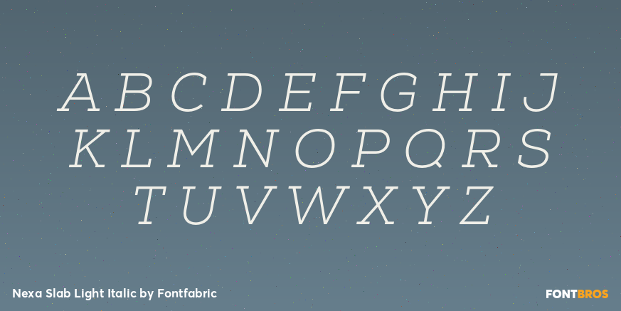 Nexa Slab Light Italic Font Poster #2