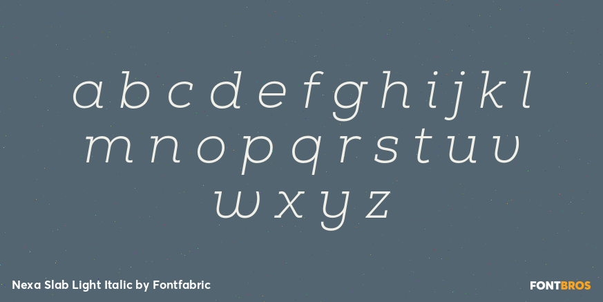 Nexa Slab Light Italic Font Poster #3