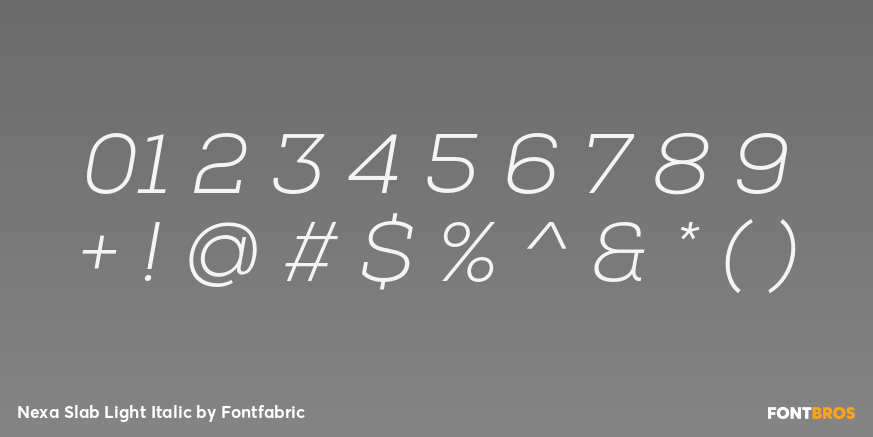 Nexa Slab Light Italic Font Poster #4