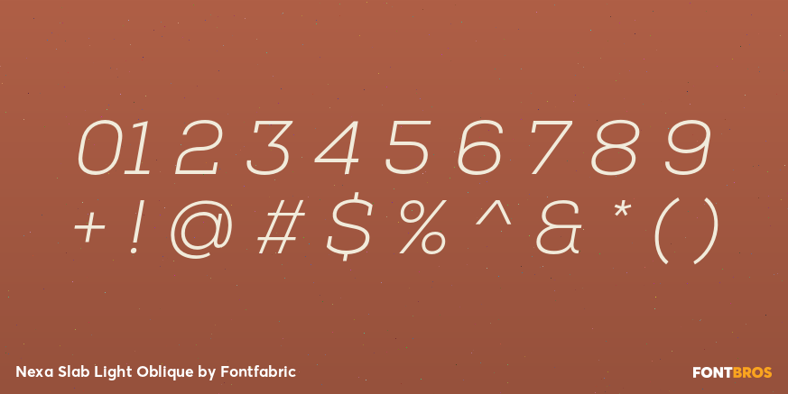 Nexa Slab Light Oblique Font Poster #4