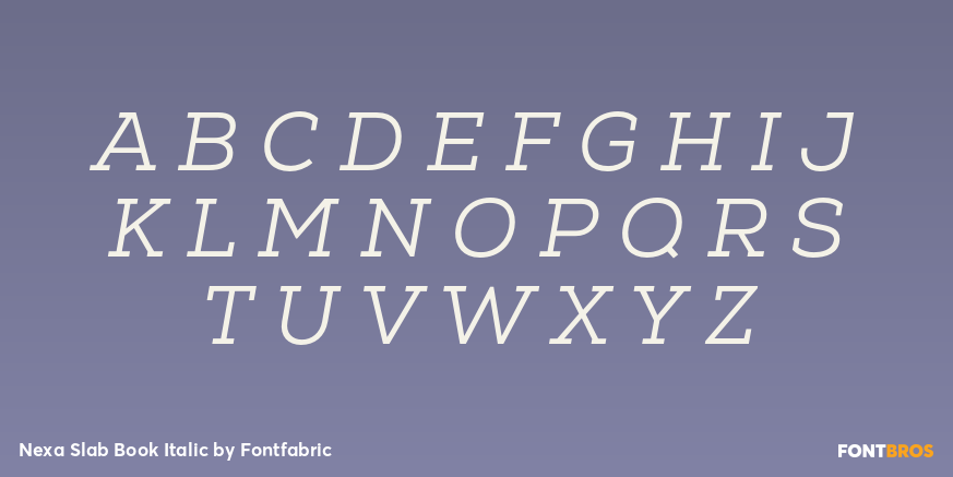 Nexa Slab Book Italic Font Poster #2