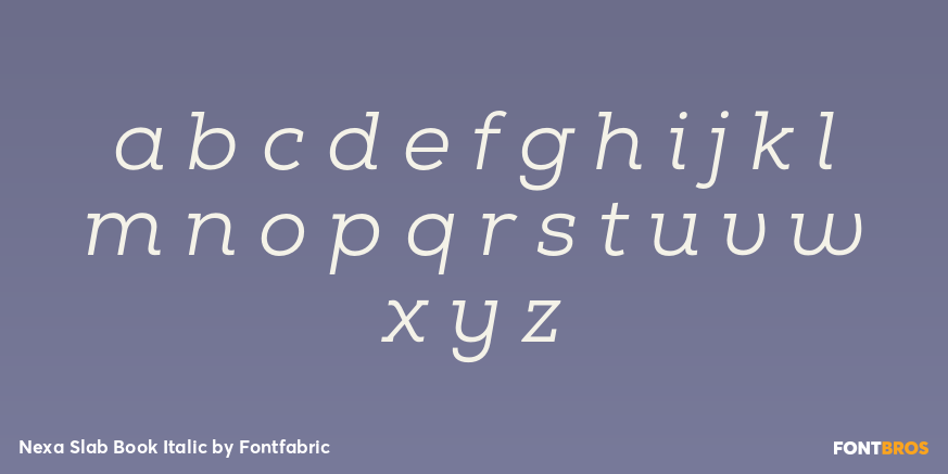 Nexa Slab Book Italic Font Poster #3