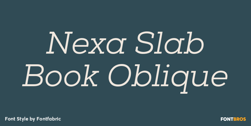 Nexa Slab Book Oblique Font Poster #1
