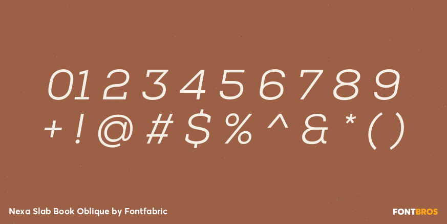 Nexa Slab Book Oblique Font Poster #1