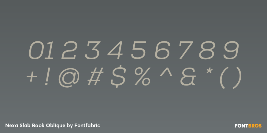 Nexa Slab Book Oblique Font Poster #4