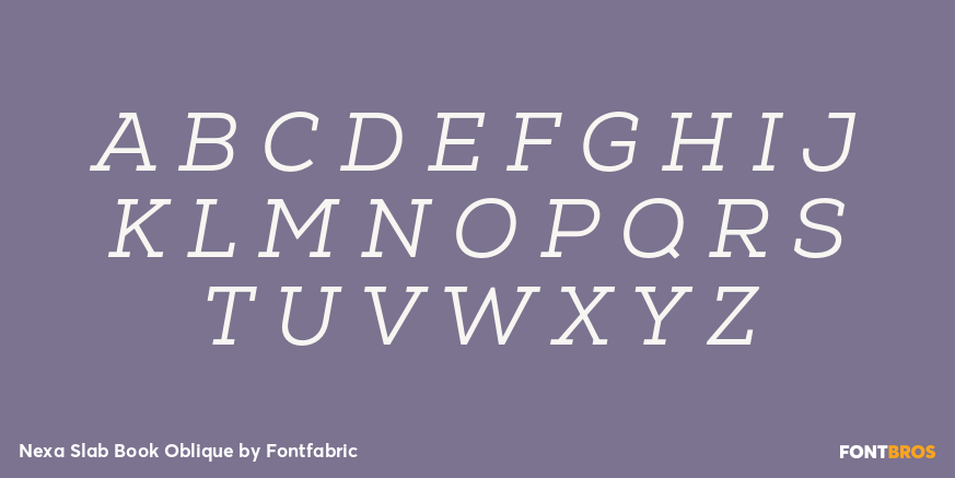 Nexa Slab Book Oblique Font Poster #1
