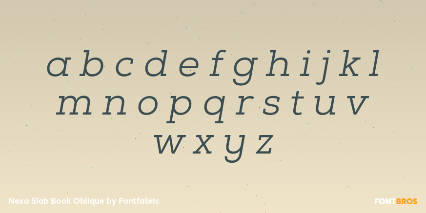 Nexa Slab Book Oblique Font Poster #1