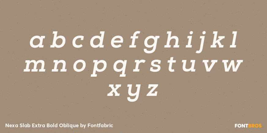 Nexa Slab Extra Bold Oblique Font Poster #3