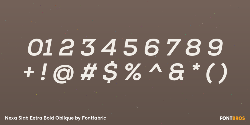 Nexa Slab Extra Bold Oblique Font Poster #4