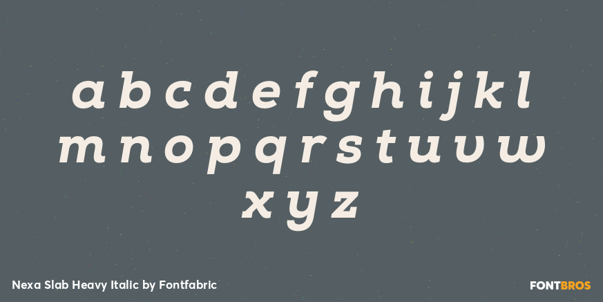 Nexa Slab Heavy Italic Font Poster #3