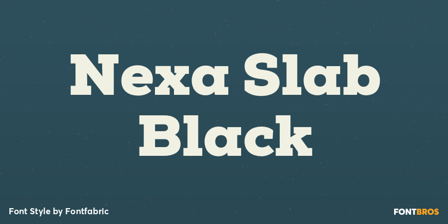Nexa Slab Black Font Poster #1