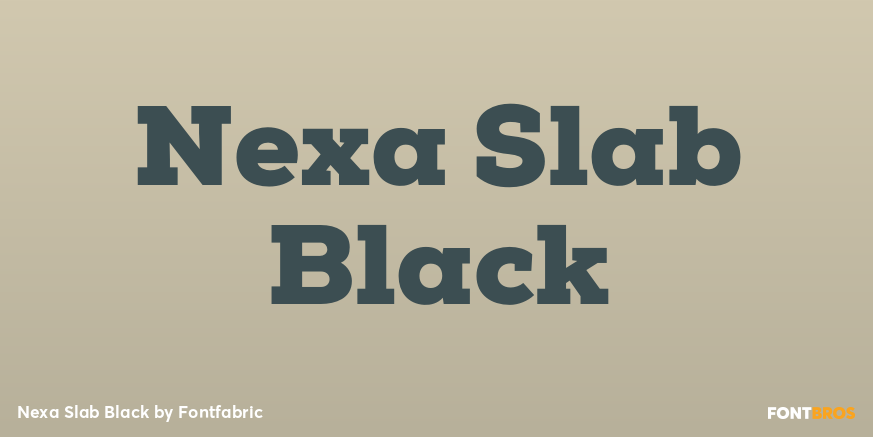 Nexa Slab Black Font Poster #1