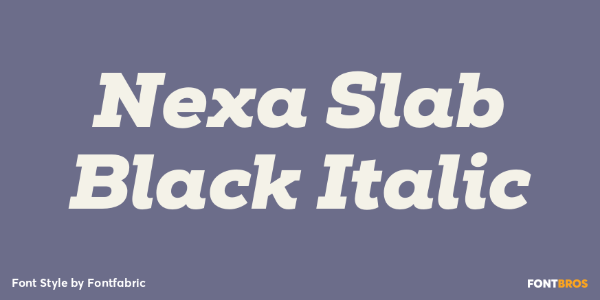 Nexa Slab Black Italic Font Poster #1