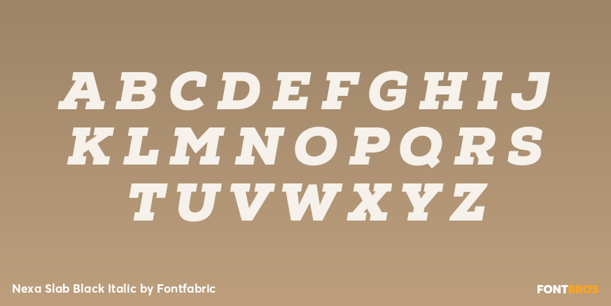 Nexa Slab Black Italic Font Poster #2