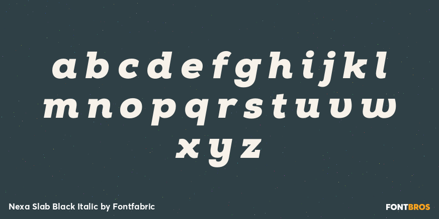 Nexa Slab Black Italic Font Poster #3