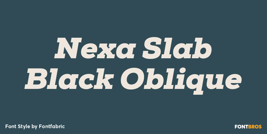 Nexa Slab Black Oblique Font Poster #1