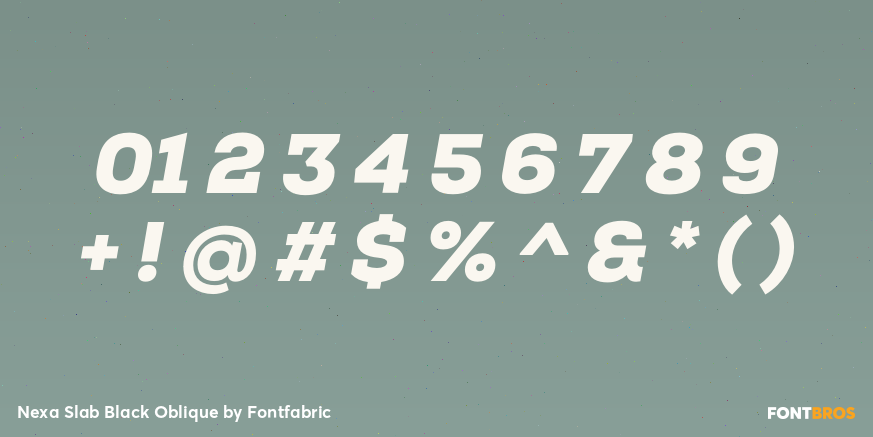 Nexa Slab Black Oblique Font Poster #1