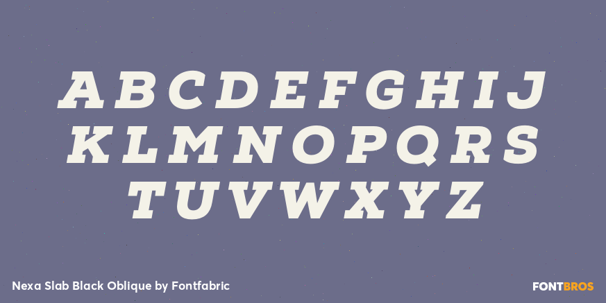 Nexa Slab Black Oblique Font Poster #1