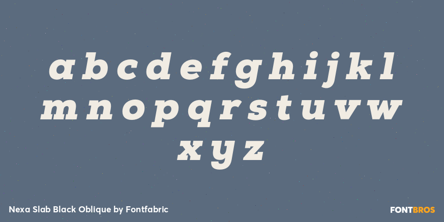 Nexa Slab Black Oblique Font Poster #1