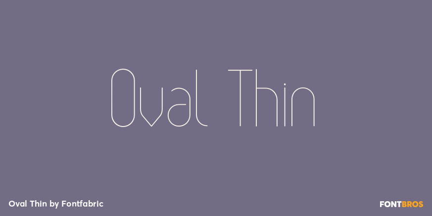 Oval Thin Font Poster #1