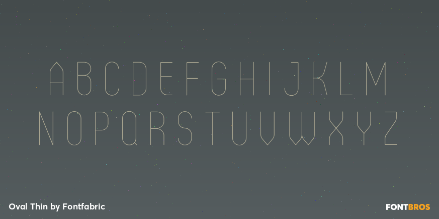 Oval Thin Font Poster #2