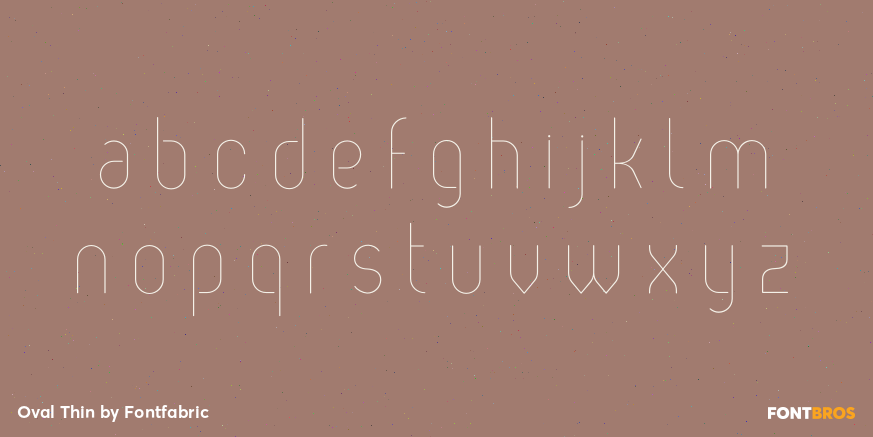 Oval Thin Font Poster #3