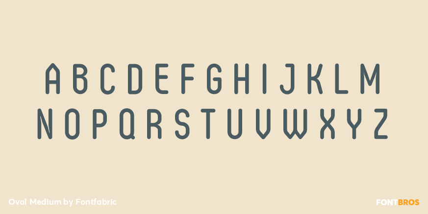 Oval Medium Font Poster #1