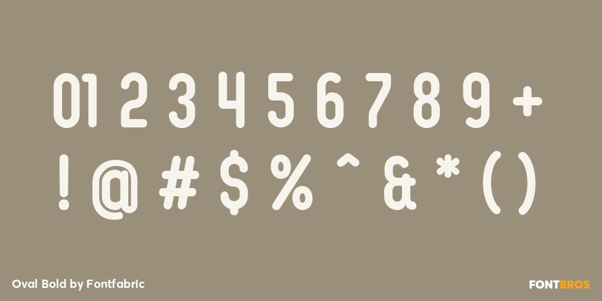 Oval Bold Font Poster #4