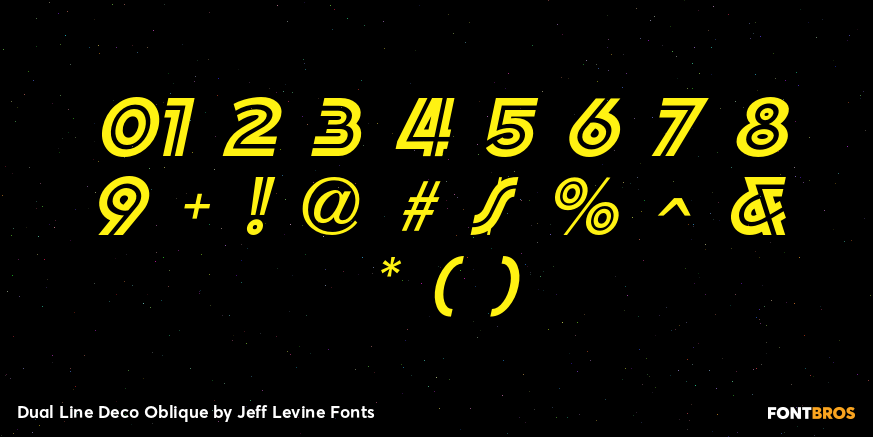 Dual Line Deco Oblique Font Poster #4