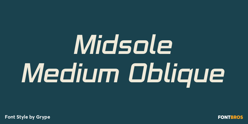 Midsole Medium Oblique Font Poster #1