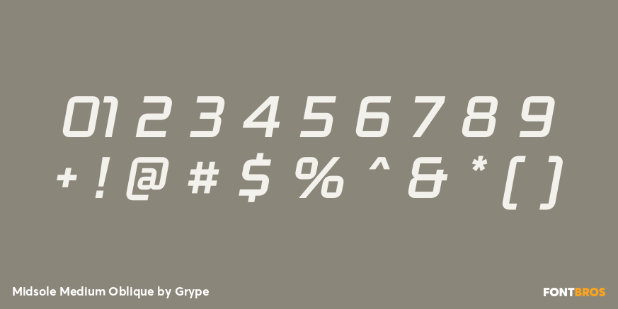 Midsole Medium Oblique Font Poster #4