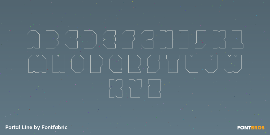Portal Line Font Poster #2