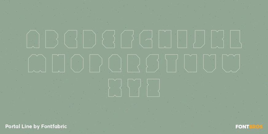 Portal Line Font Poster #3